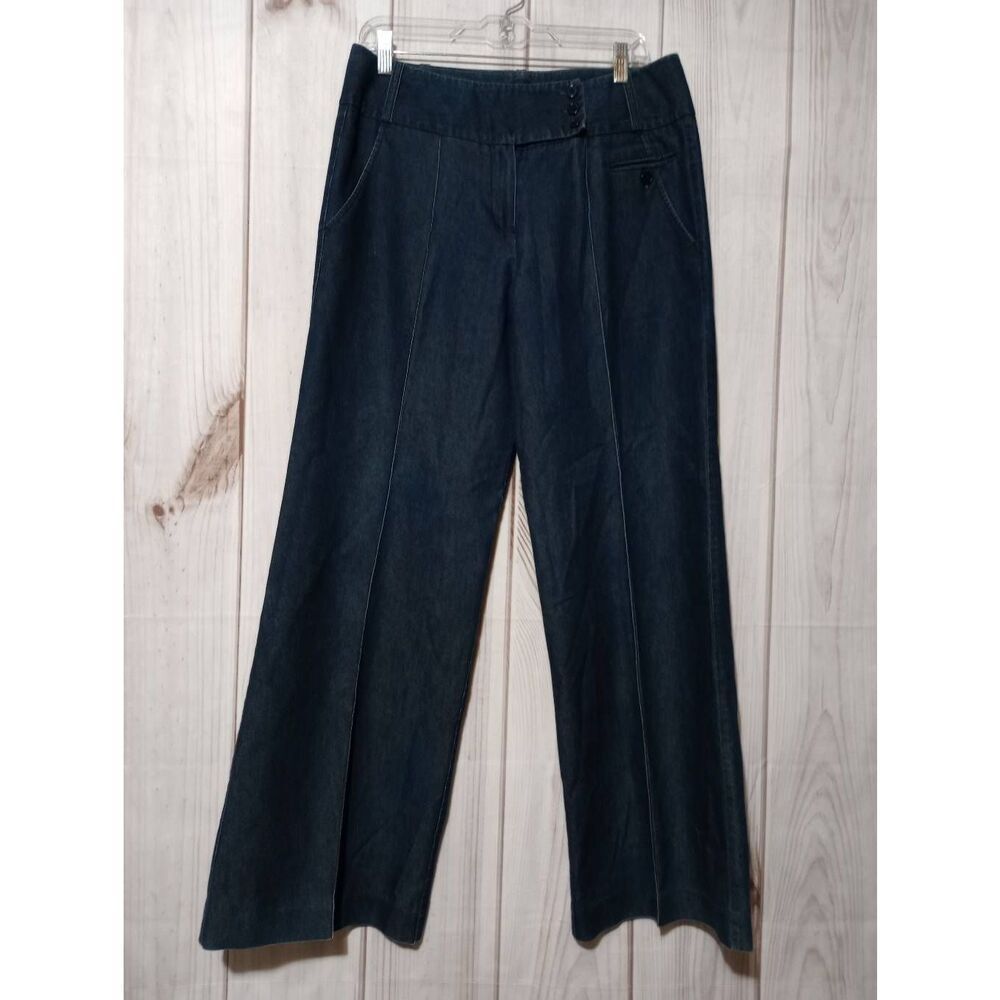 Larry Levine Jeans Ladies 12‎ Wide Leg Dark Wash